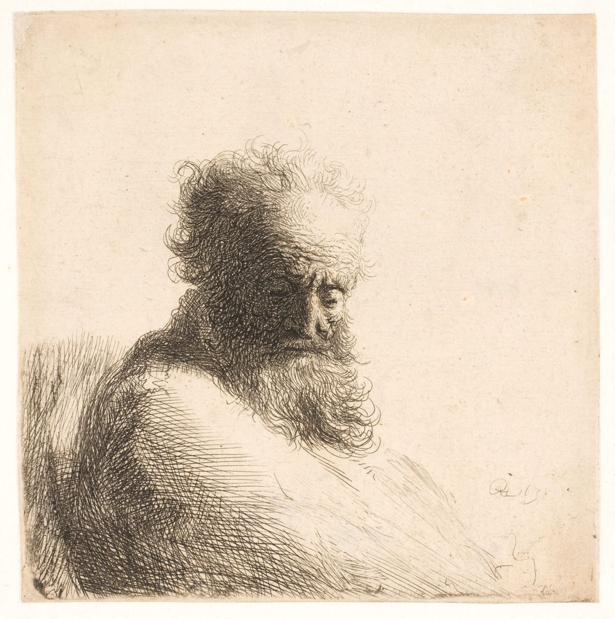 수염이 더부룩한 노인의 두상(Bust of an Old Man with a Bushy Beard)