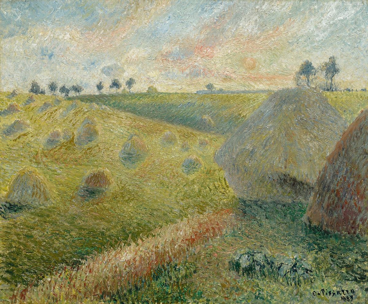 건초더미가 있는 풍경, 오니 - Landscape with Haystacks, Osny (Paysage avec meules, Osny)