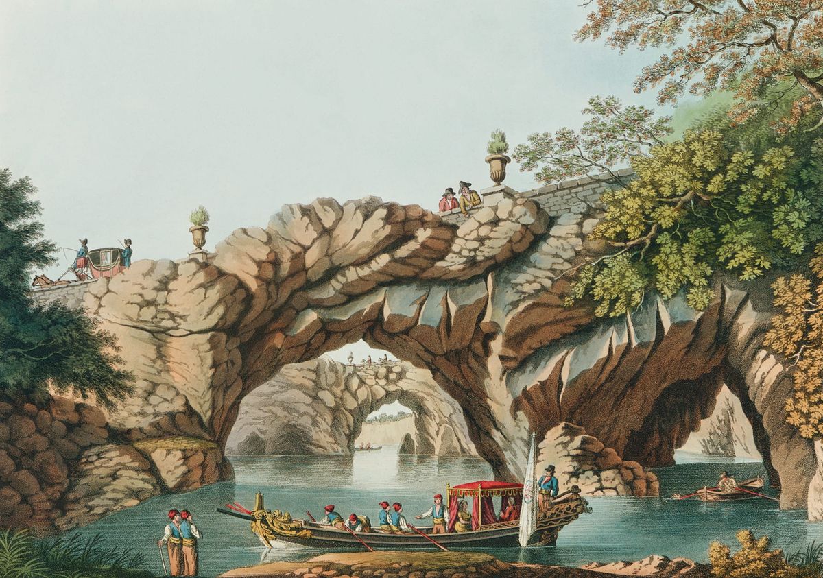시라쿠사 근처의 자연 석교 (Bridge of Natural Rock, near Syracuse)