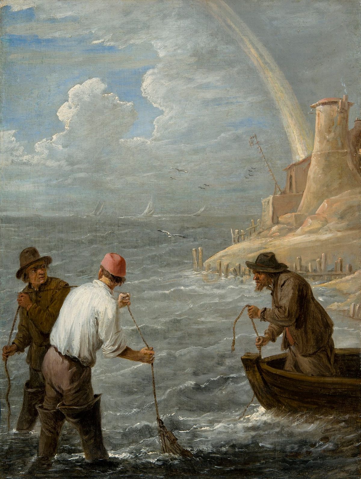 그물을 던지는 세 명의 어부 Three Fishermen Casting their Nets