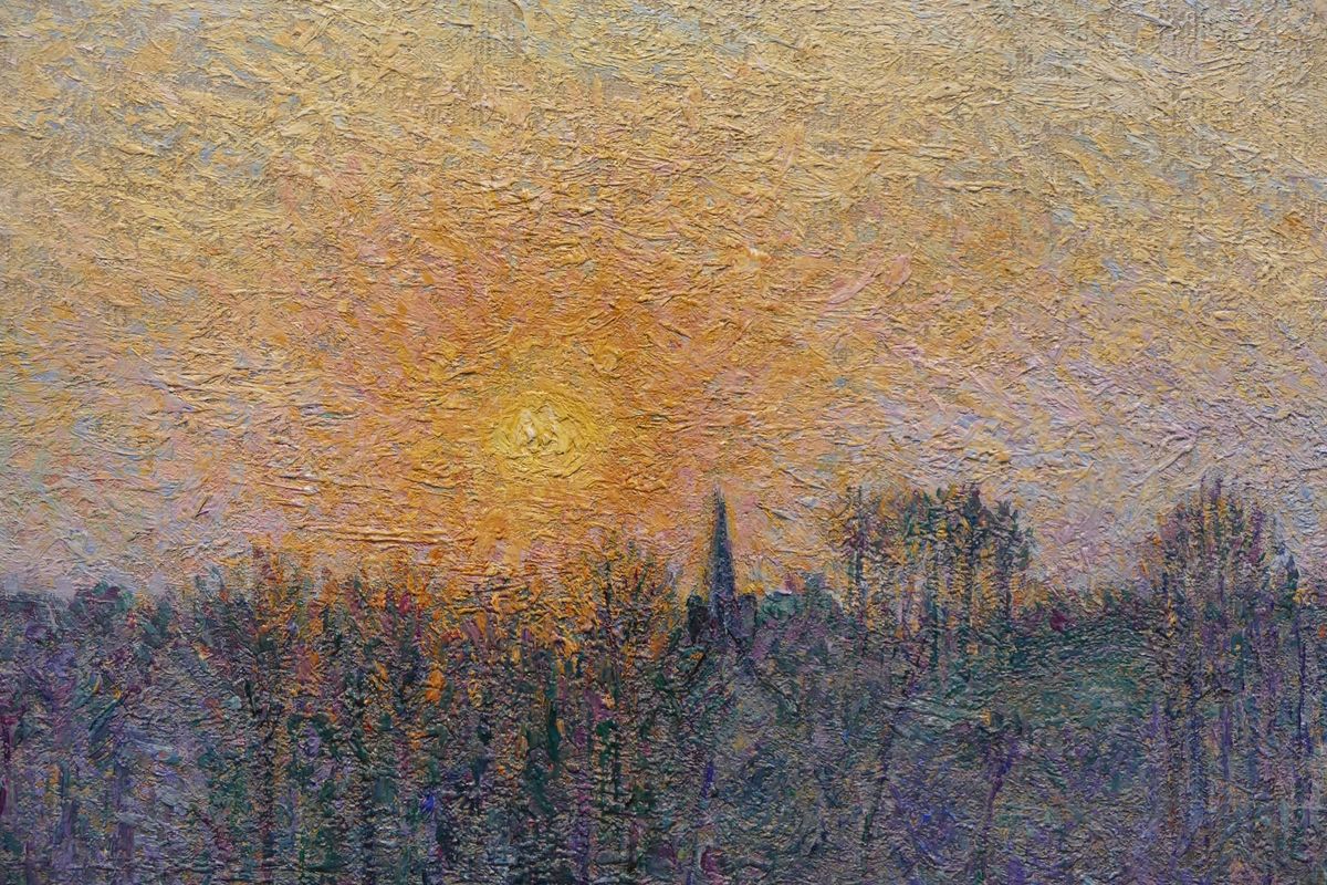 바쟁쿠르 풍경, 일몰 (세부) (Vue de Bazincourt, coucher de soleil - Détail, 1892)