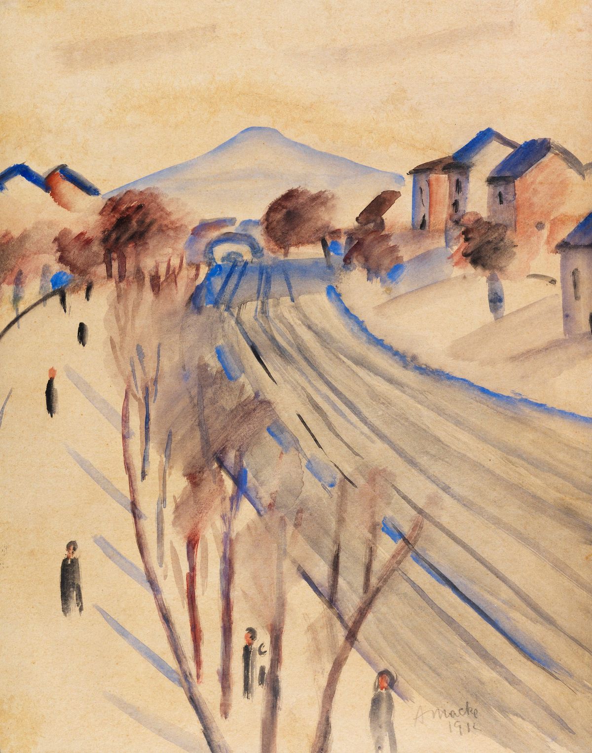 철도 선로가 있는 욀베르크 II (Ölberg mit Bahngleisen II / Ölberg with Railway Tracks II)
