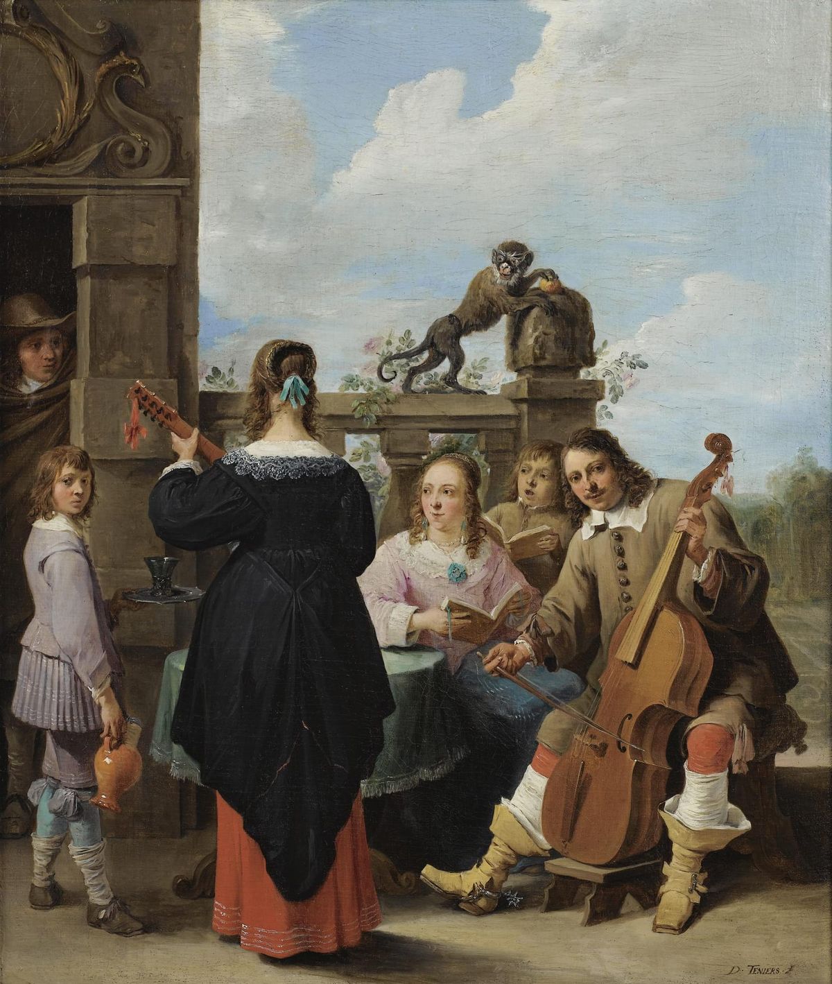 테라스에서의 가족 음악회 A Family Concert on a Terrace