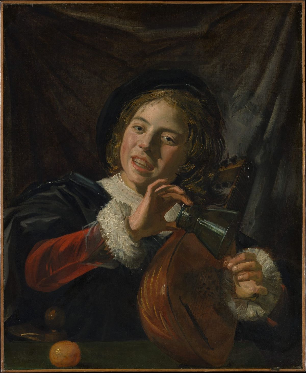 화주 잔과 류트를 든 소년(Boy with a Glass and a Lute)