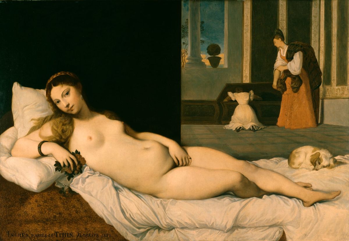 우르비노의 비너스 모사 (Vénus d'Urbino, d'après Le Titien / Venus of Urbino, after Titian, 1822)