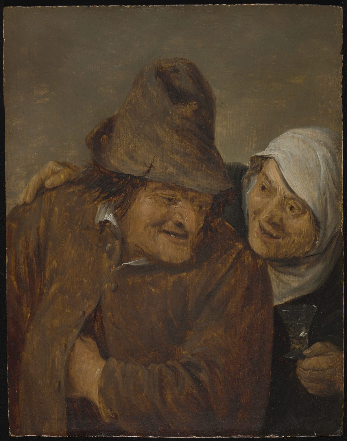 와인 한 잔을 든 두 농부 Two Peasants with a Glass of Wine