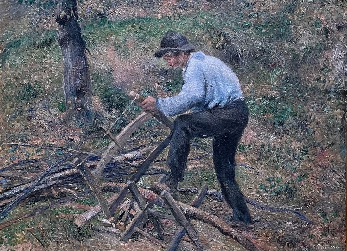 장작을 패는 멜롱 영감 (Le Père Melon sciant du bois, 1879)