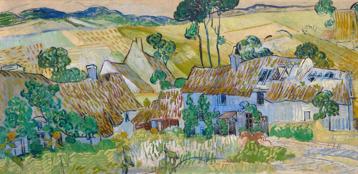 오베르의 농가와 언덕 - Thatched Cottages by a Hill, Auvers-sur-Oise