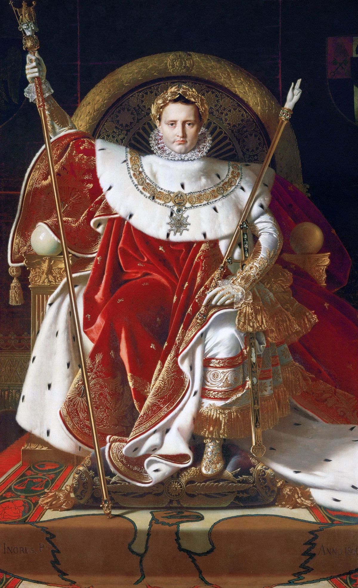 왕좌에 앉은 나폴레옹 1세 (Napoléon Ier sur le trône impérial / Napoleon I on His Imperial Throne, 1806)