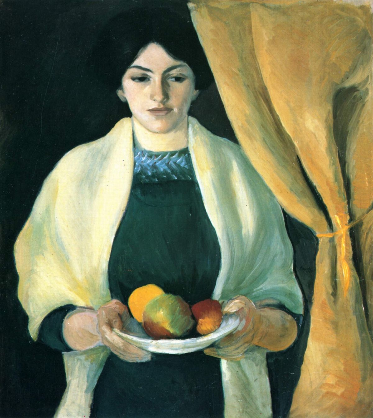 과일 접시를 든 여인 (Frau mit Obstschale / Woman with Fruit Bowl)