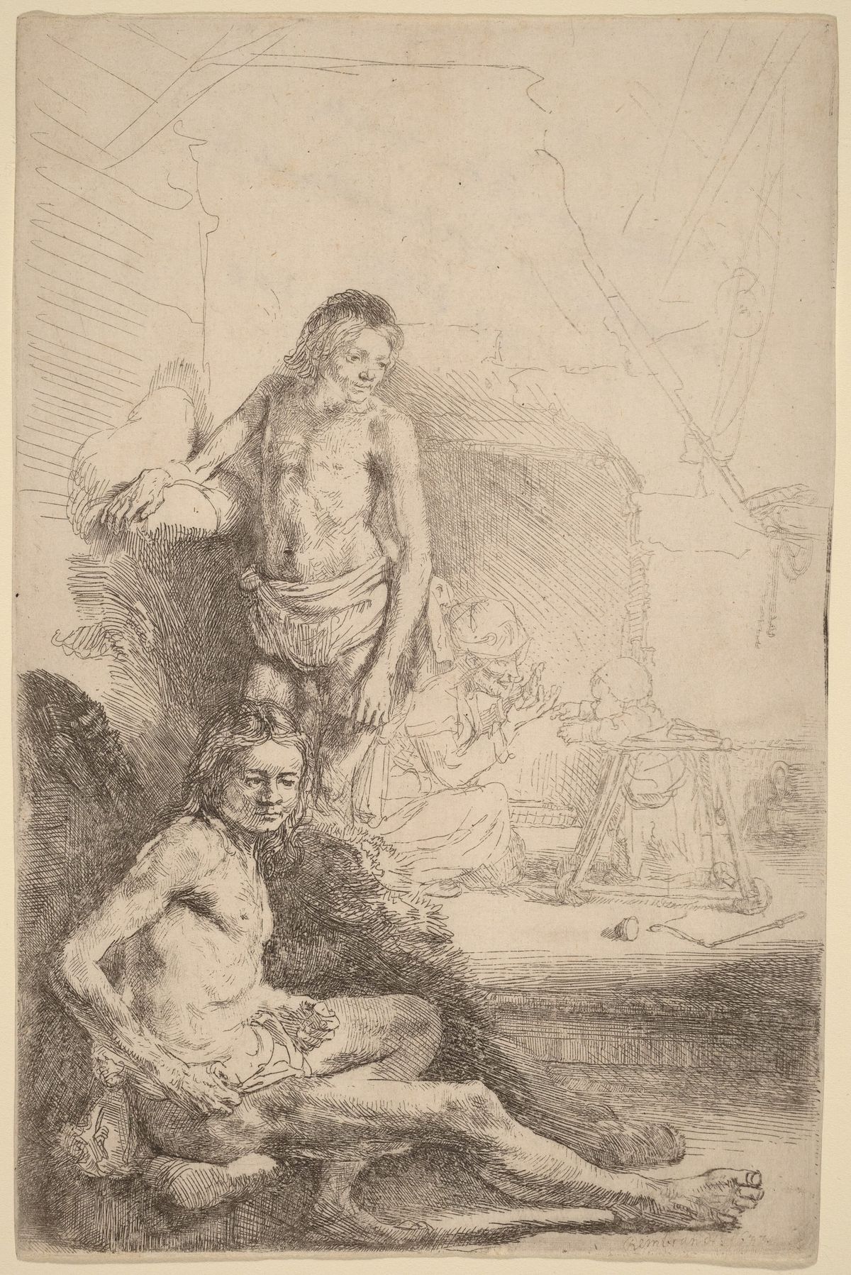 두 소년의 누드 연구(Studies of the Nude Two Male Nudes  Two Male Nudes Standing and Seated)