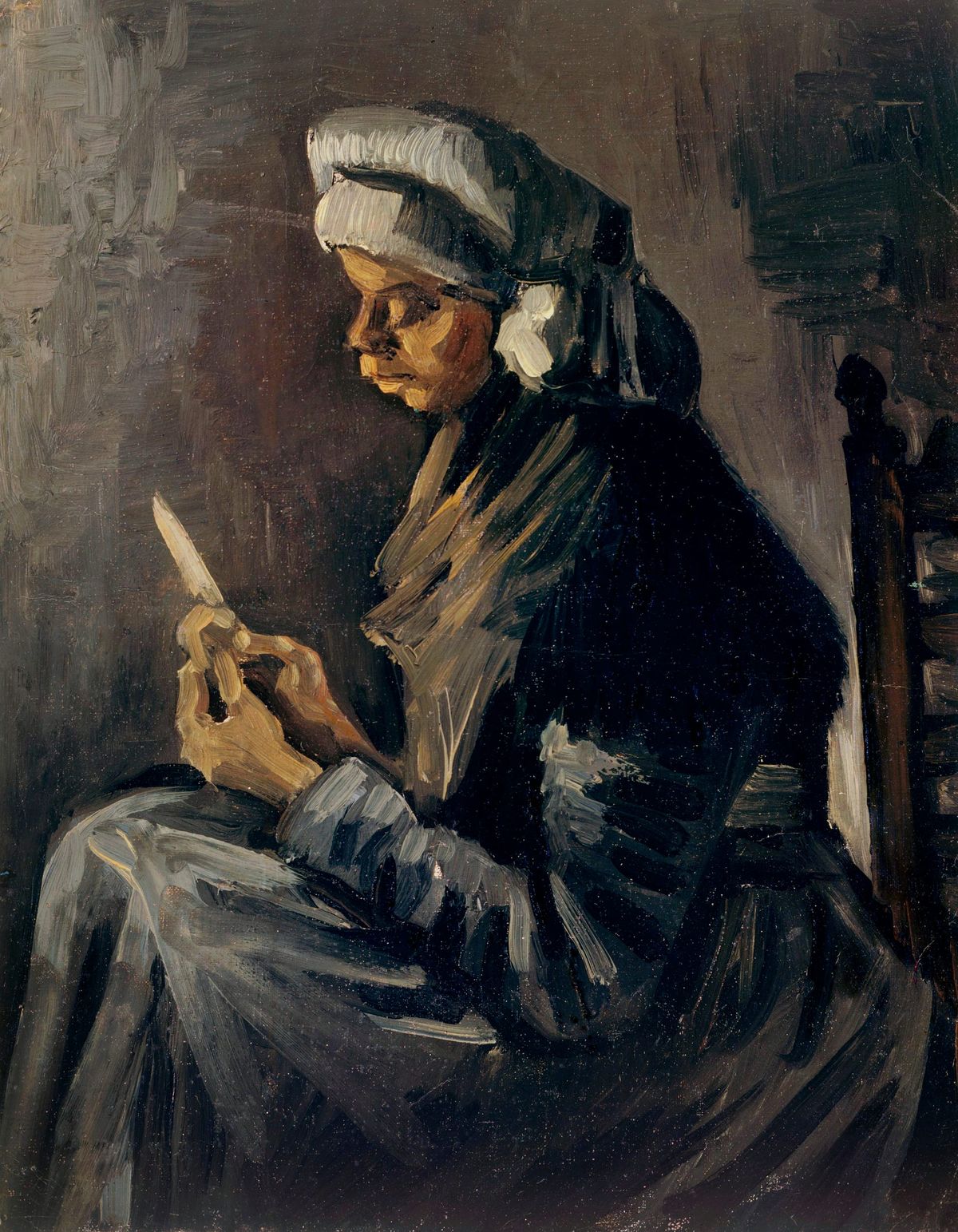 감자 껍질을 벗기는 여인 - Peasant Woman Peeling Potatoes