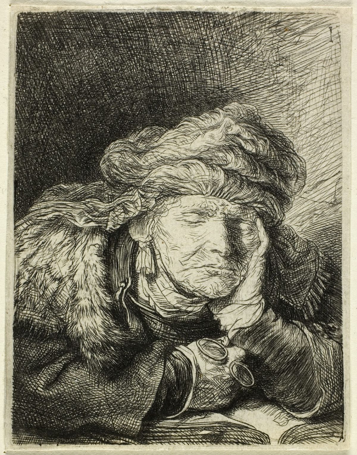 잠든 화가의 어머니(The Artist's Mother Seated, Sleeping)