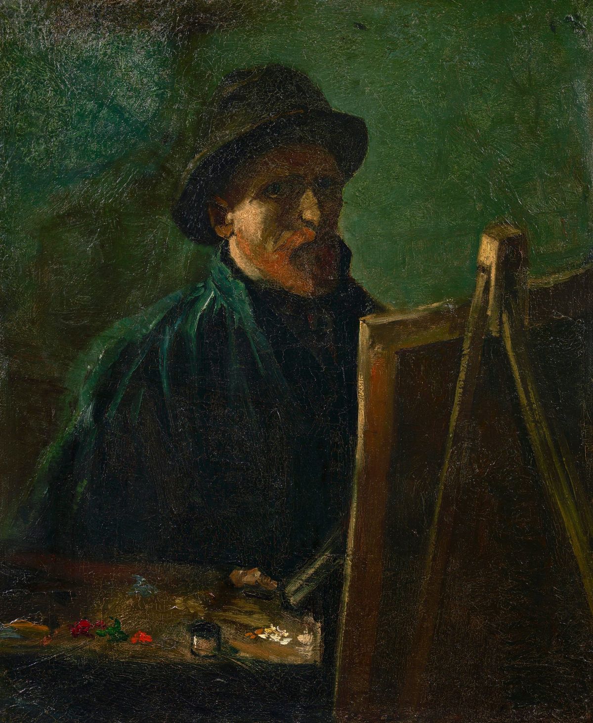 이젤 앞의 자화상 - Self-Portrait at the Easel (Self-Portrait with Dark Felt Hat at the Easel)