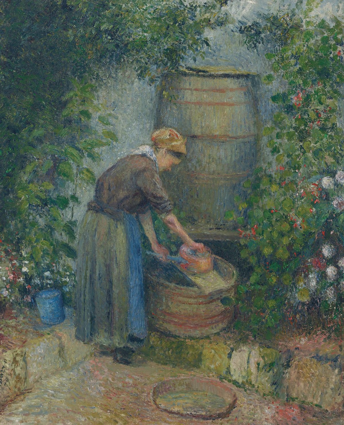 냄비를 닦는 여인 - Woman Washing a Saucepan