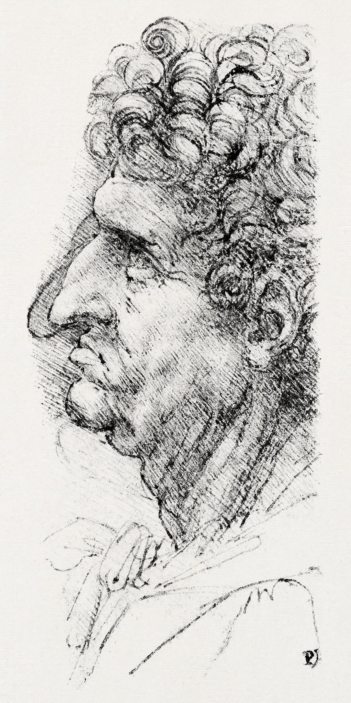 남성의 두상 습작 (Grotesque Head / Study of a Man's Head)