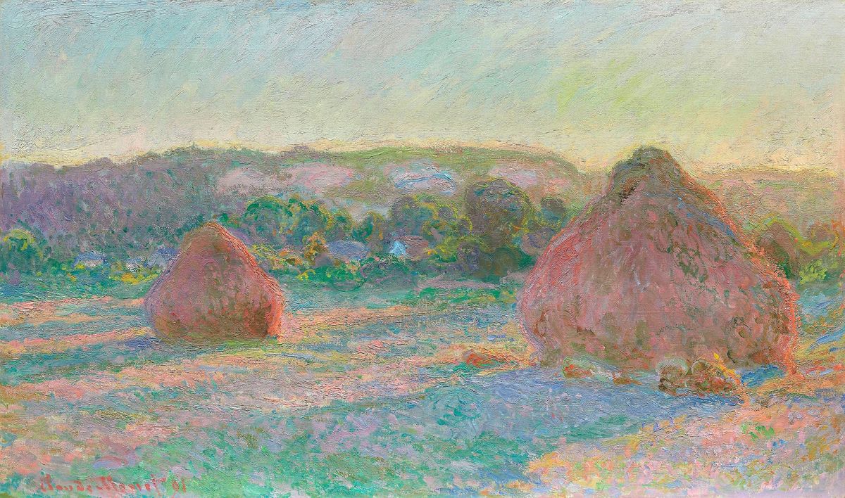 건초더미, 일몰 (Haystacks, Effect of Snow and Sun)
