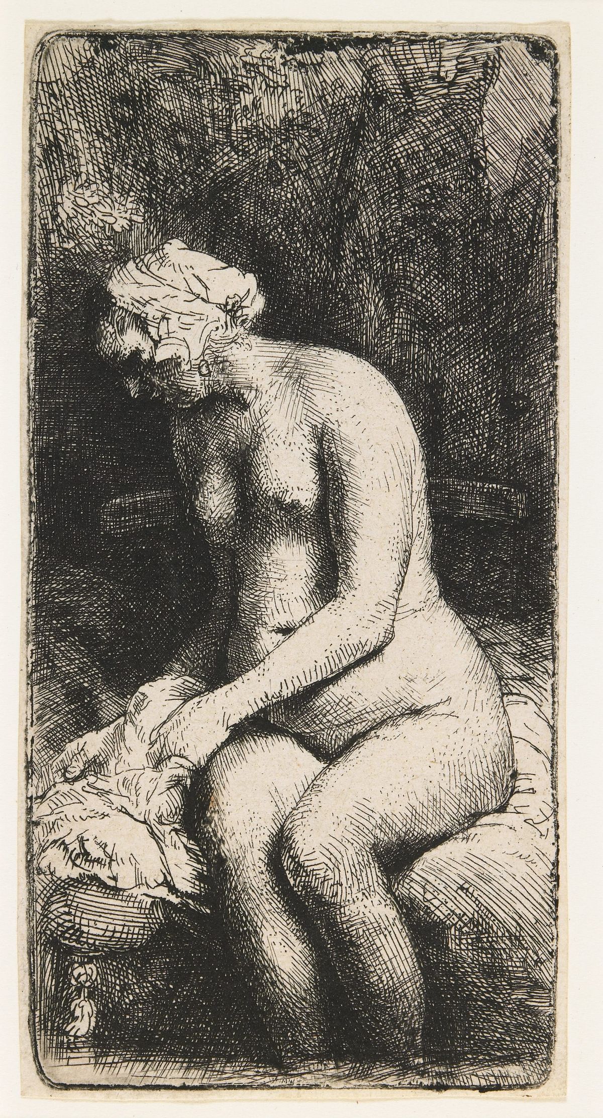 발을 씻는 여인 (Woman Washing Her Feet at a Brook / Woman at the Bath)