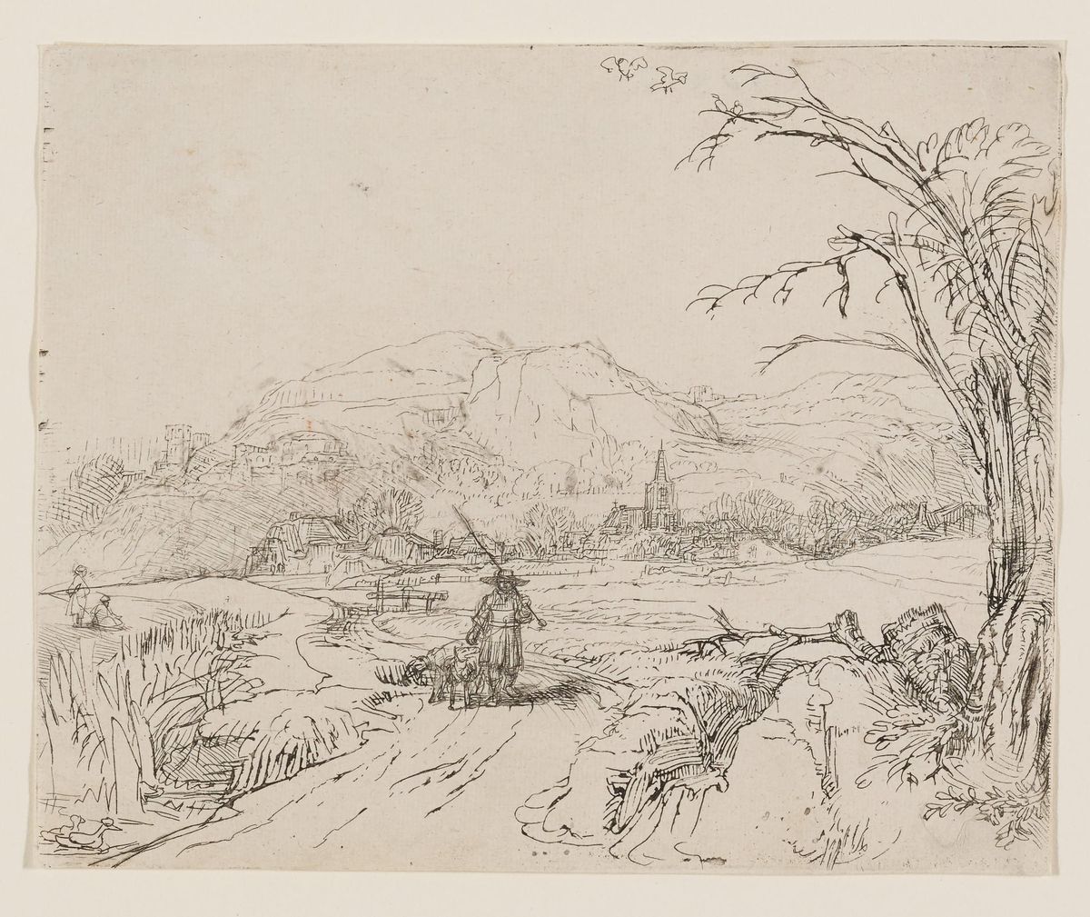 우유 짜는 사람, 사막이 있는 풍경 (The Milkman, Landscape with a Cowherd and Mountains)