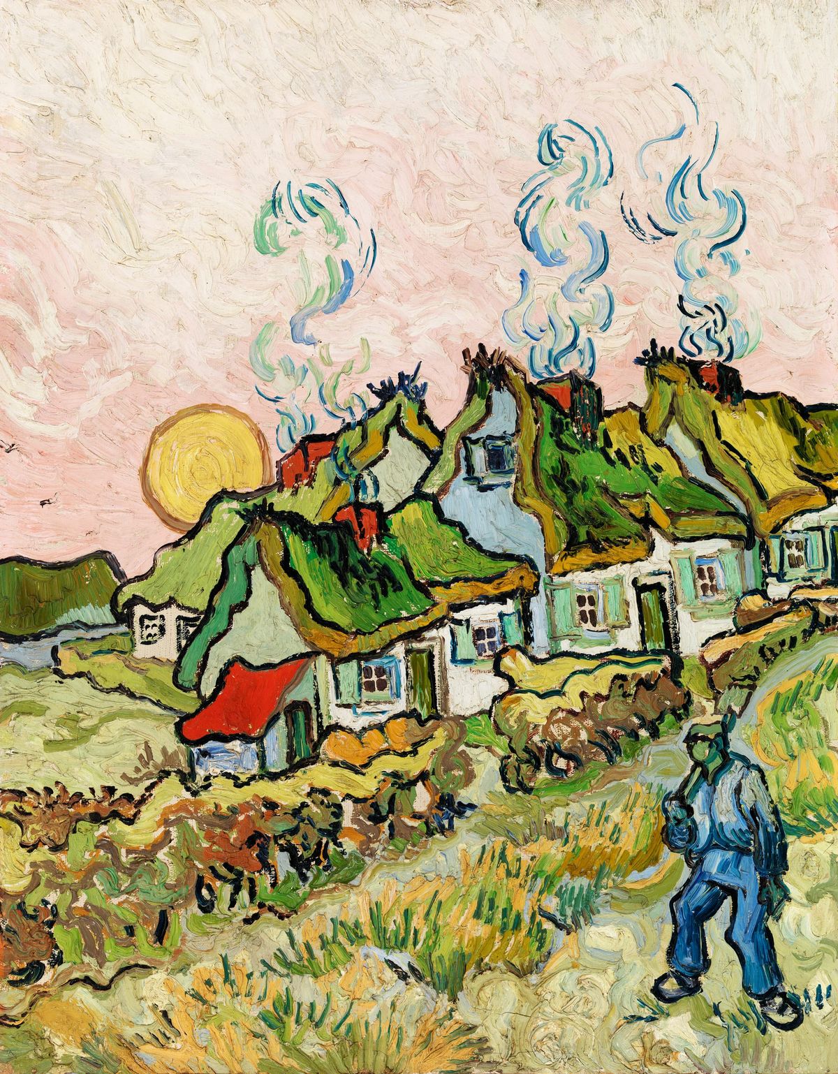 일몰의 초가집 - Cottages at Sunset
