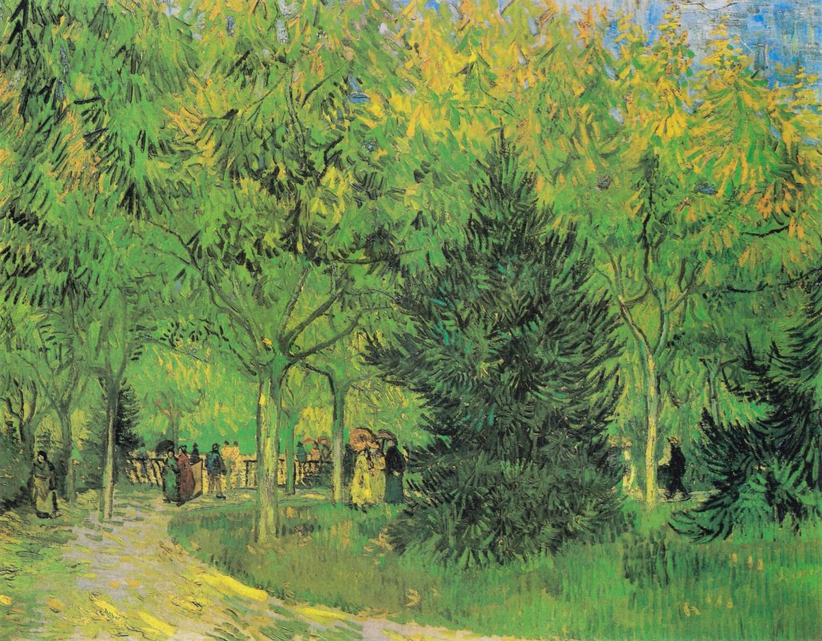 시인의 정원 - The Poet's Garden (The Public Garden with a Couple and a Blue Fir Tree)