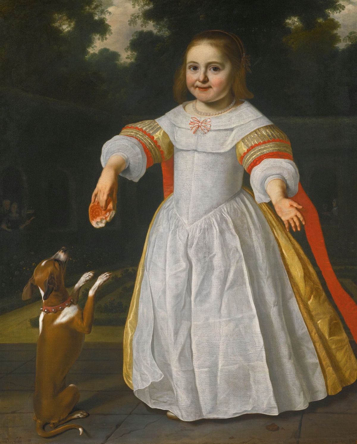 강아지와 있는 소녀의 초상 Portrait of a Girl with a Bread-bun and a Dog