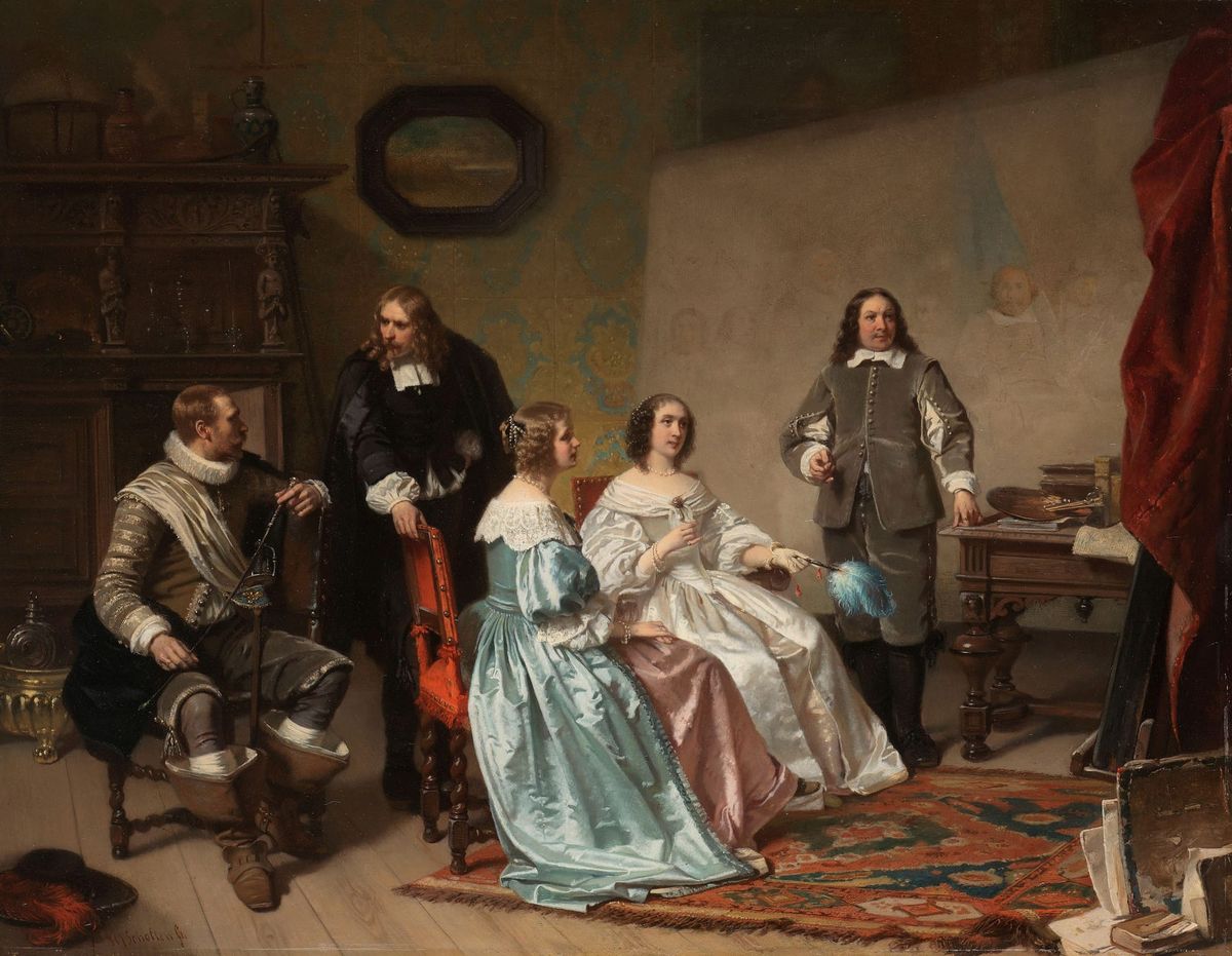 바르톨로메우스 판 데르 헬스트의 아틀리에를 방문한 오라녜 공비 The Princess of Orange Visiting the Studio of Bartholomeus van der Helst