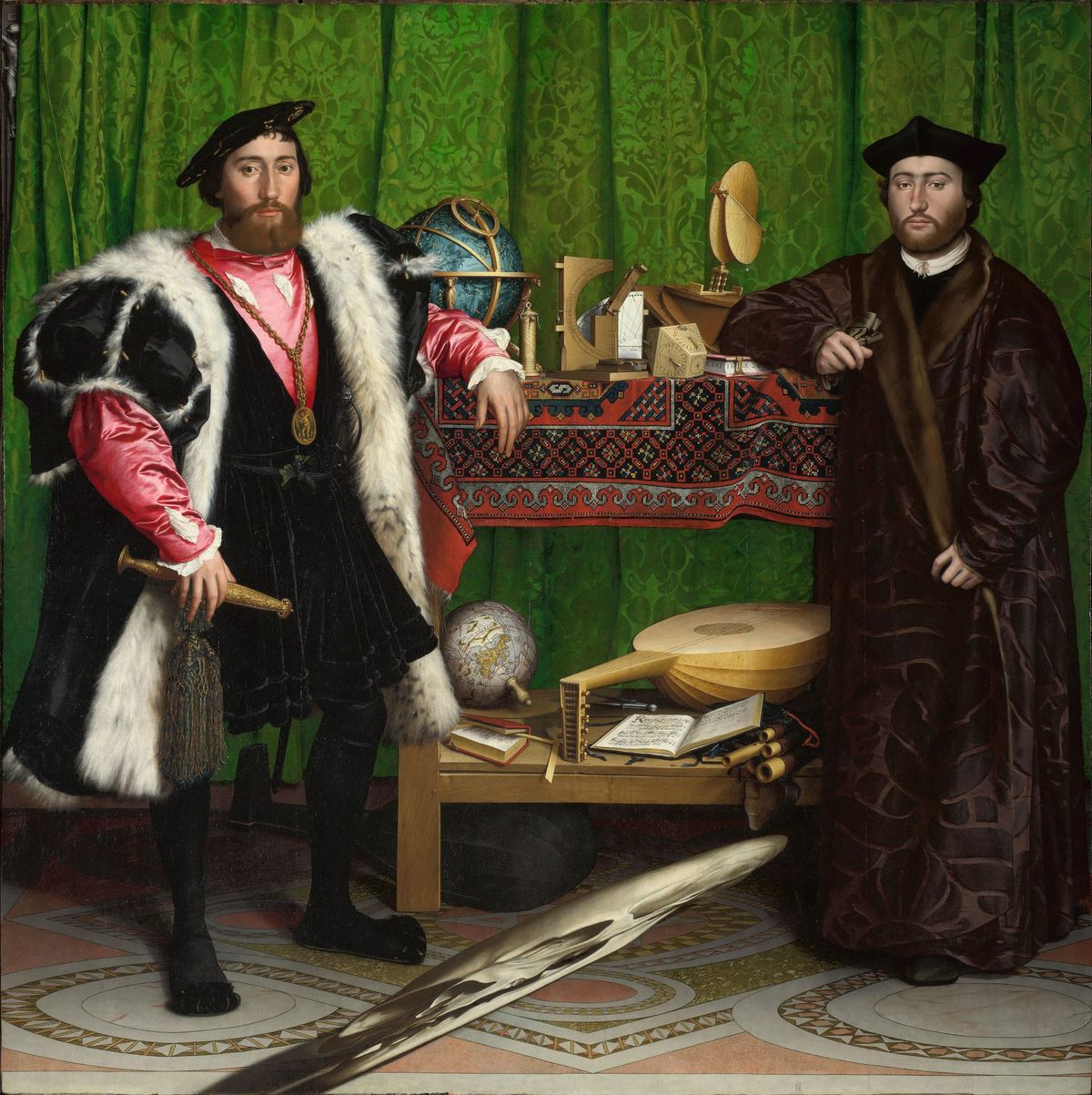 세속의 찬란한 영광 아래 숨겨진 죽음의 경고, 대사들 The Ambassadors
