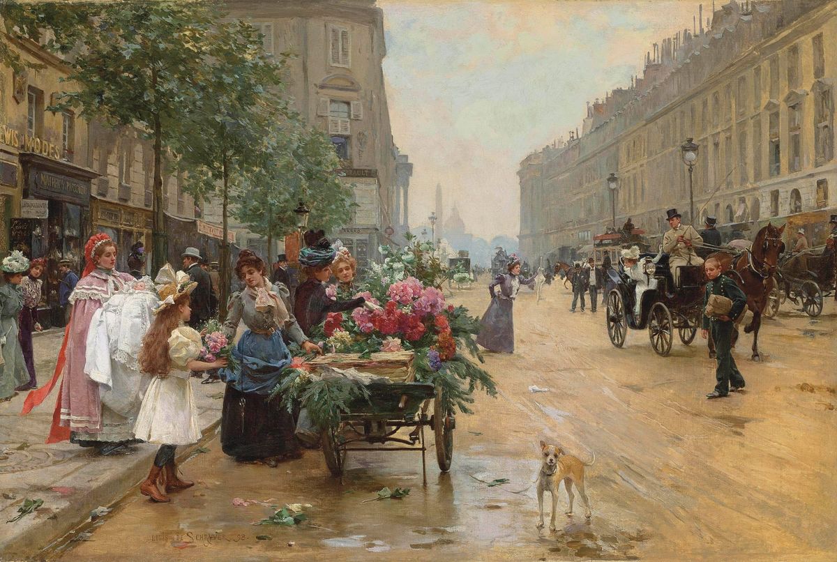 파리 아브르 거리의 꽃장수 - The Flower Merchant, Rue du Havre, Paris