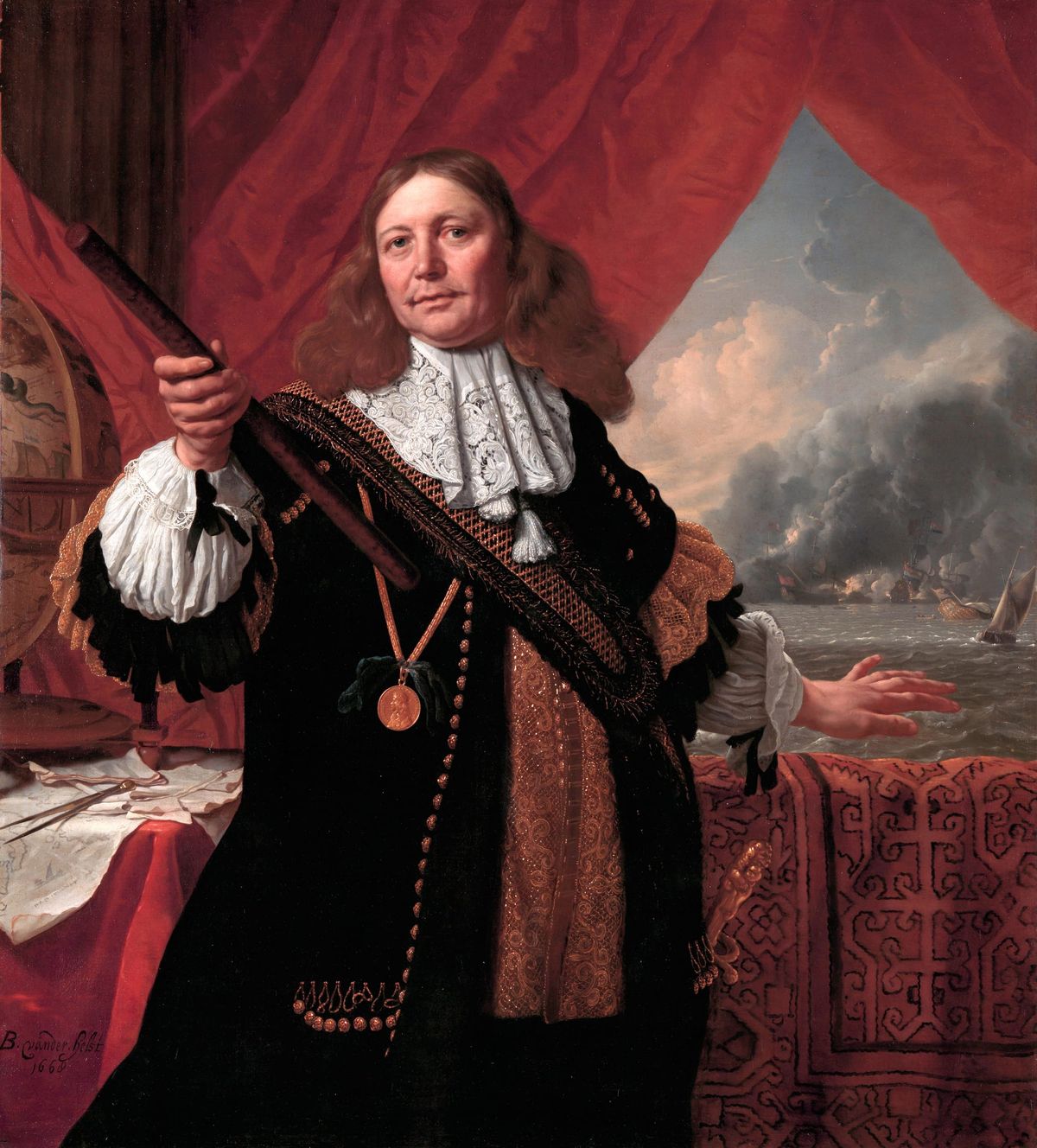 부사령관 요한 드 리프데의 초상 Vice-Admiral Johan de Liefde