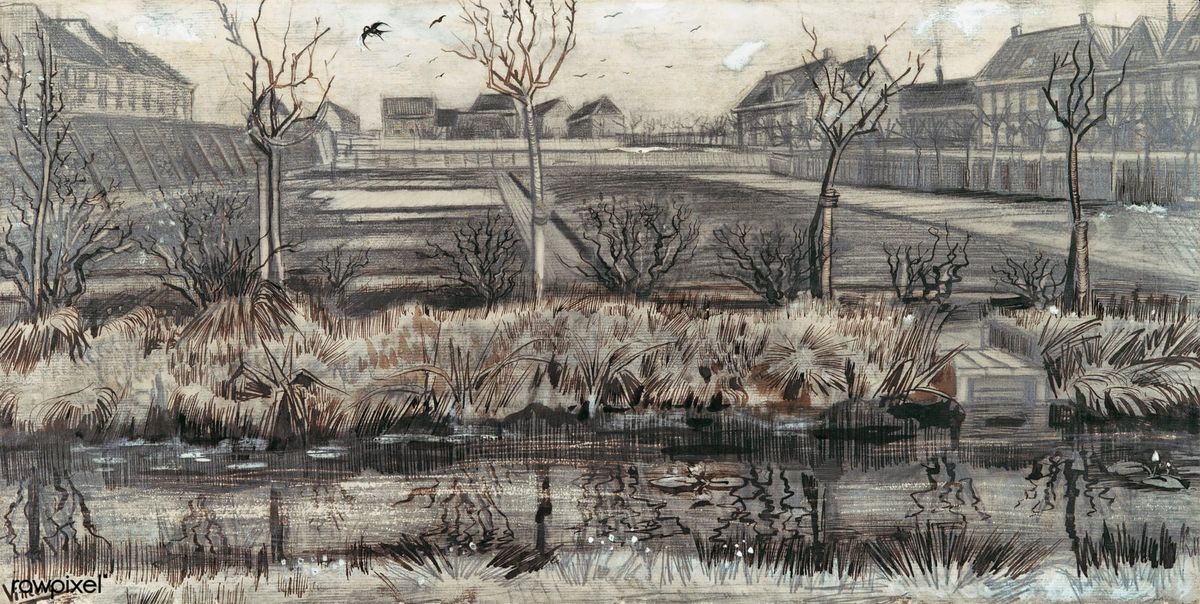 헤이그의 Schenkweg 가의 정원 The Garden of the Schenkweg in The Hague
