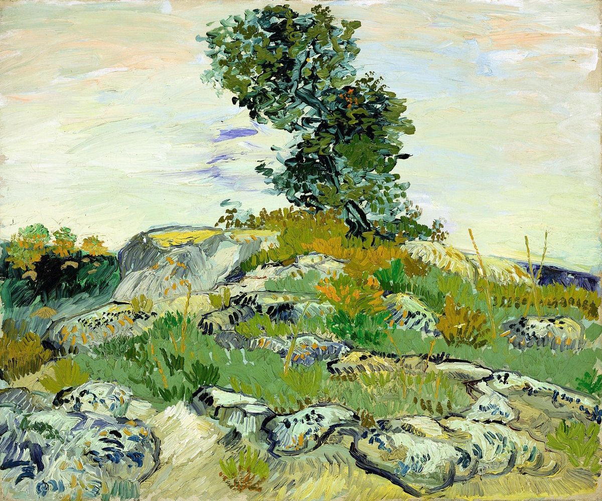 참나무가 있는 바위 언덕 Rocky Hill with Oak Tree
