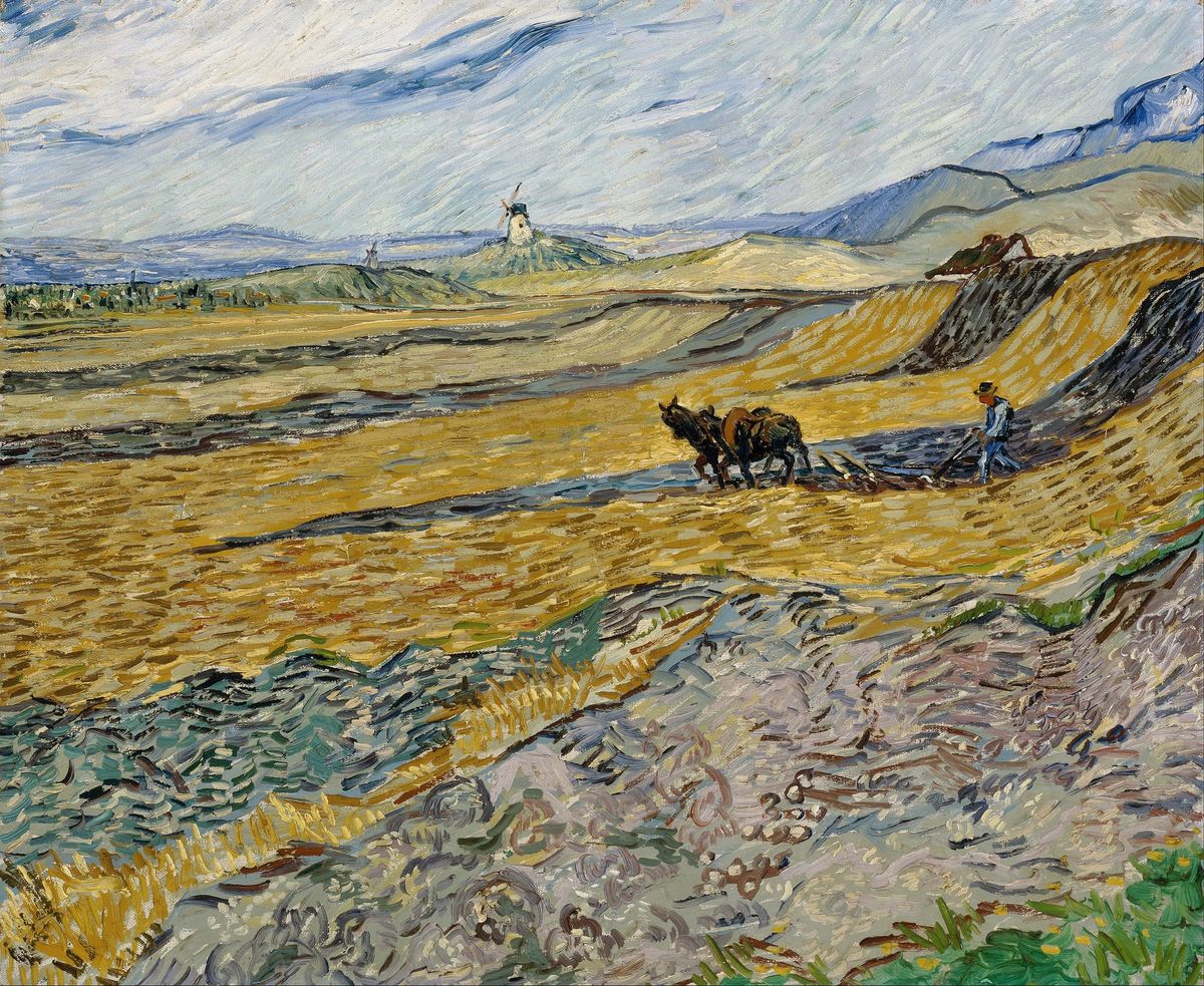 쟁기를 든 농부가 있는 울타리 쳐진 들판 Enclosed Field with Ploughman