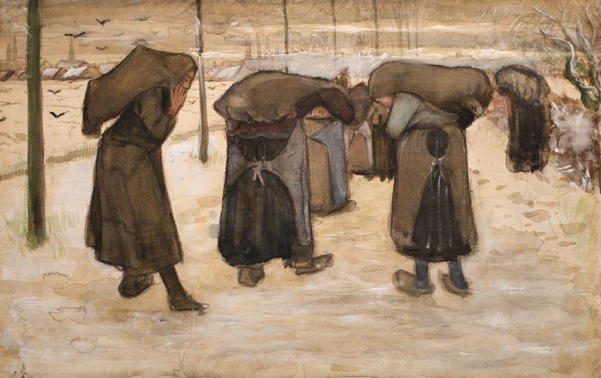 눈 속에서 석탄 포대를 나르는 여인들 Women Carrying Sacks of Coal in the Snow