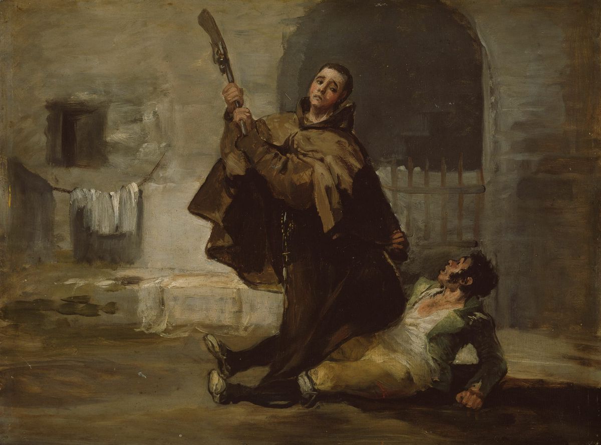 산적 엘 마로가토를 내리치는 페드로 신부 Friar Pedro Hits El Maragato with the Gun Butt (Friar Pedro de Zaldivia and the Bandit El Maragato series)