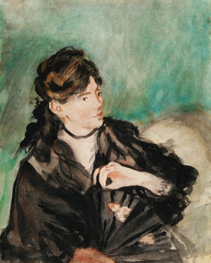 부채를 든 베르트 모리조 (Berthe Morisot with a Fan), 마네