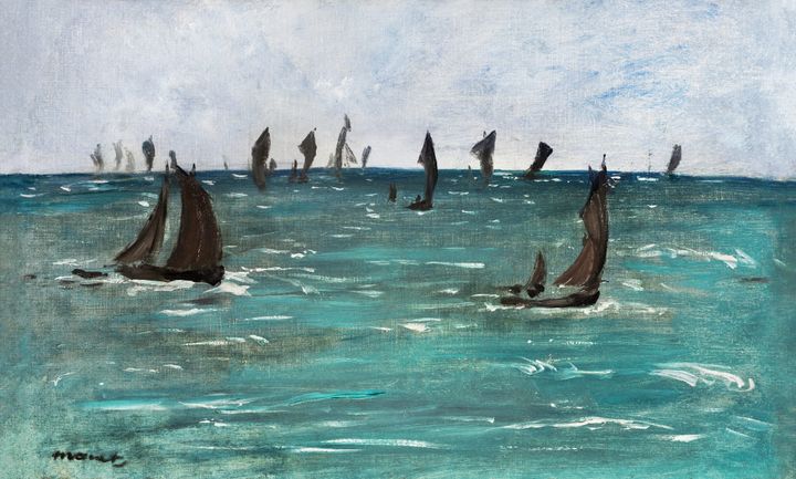 바다 위의 돛단배들 (Ships at Sea), 마네
