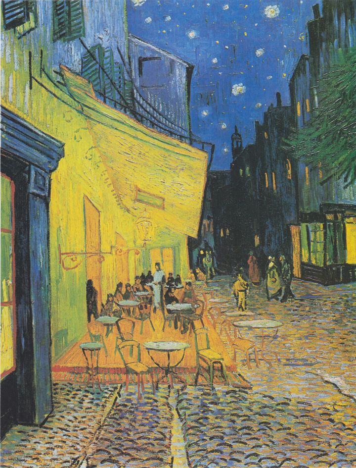 노란 불빛 아래 피어나는 따스한 온기와 별빛의 야상곡, 밤의 카페 테라스 Café Terrace at Night