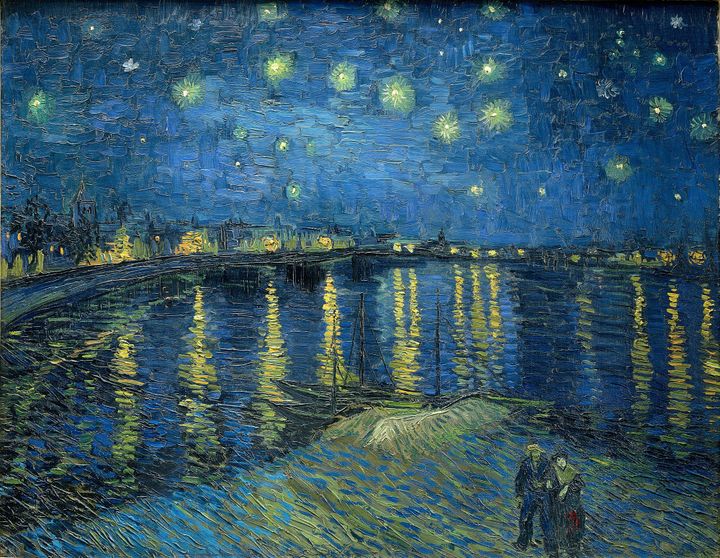 밤하늘에 수놓은 고독한 영혼의 위로와 빛의 서정, 론강의 별이 빛나는 밤 Starry Night Over the Rhône