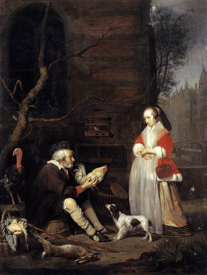 흥정과 흰 수탉의 날갯짓, 가금류 상인 The Poultry Seller