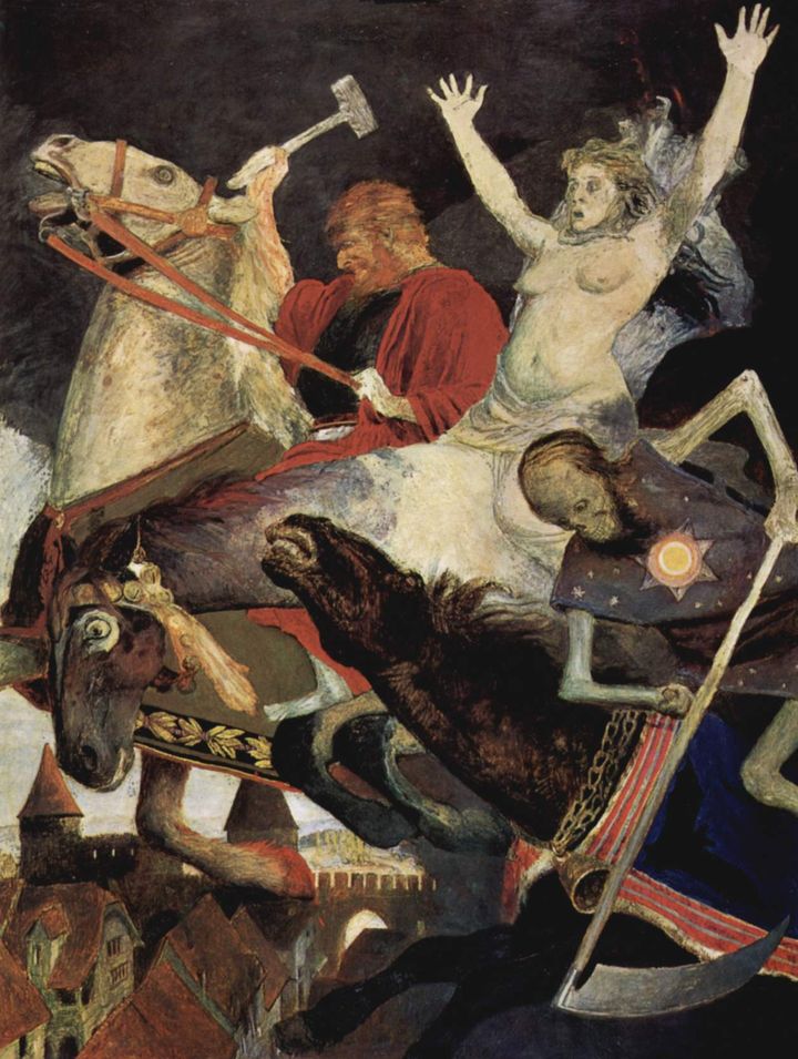 칠흑 같은 밤하늘을 가르는 묵시록의 네 기사와 광기의 질주, 전쟁 Der Krieg