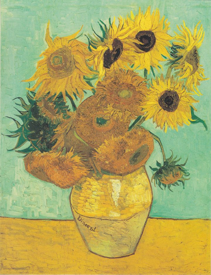 황금빛 환대 속에 깃든 비극적 파국과 불멸의 태양, 해바라기 Sunflowers (Twelve Sunflowers in a Vase)