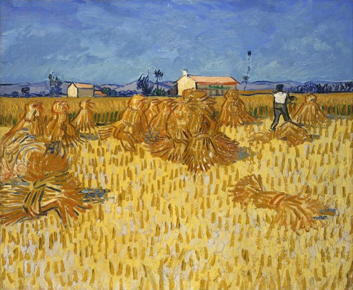 황금빛 들판에 새겨진 숭고한 수확의 찬가, 프로방스의 밀 단 Wheat Stacks with Reaper / Sheaves of Wheat in Provence