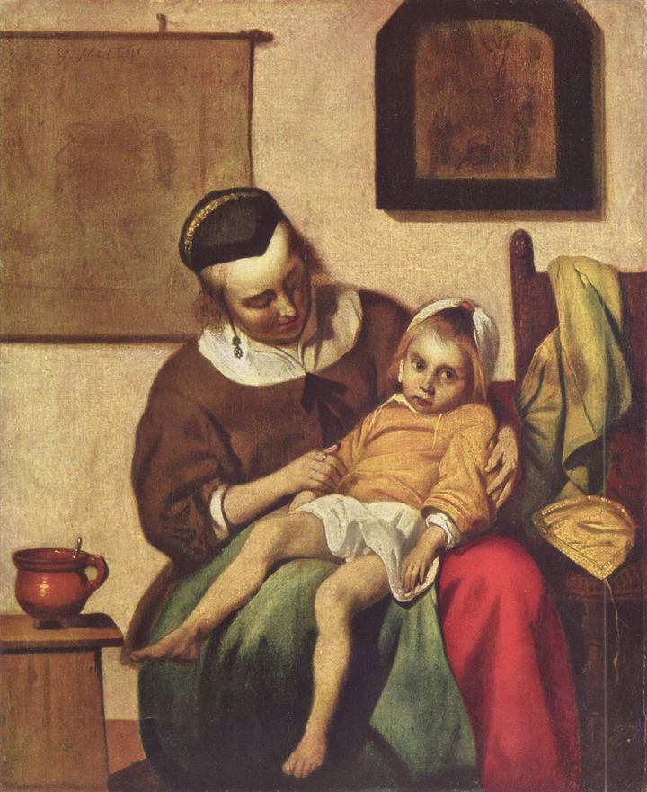 어머니의 애틋한 품과 아픈 아이의 지친 눈망울, 병든 아이 The Sick Child