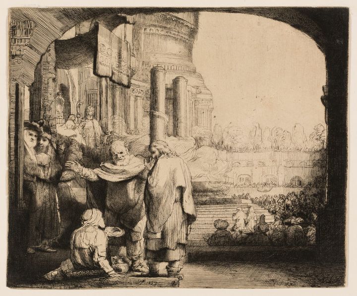 성전 문 입구에서 앉은뱅이를 치유하는 베드로와 요한(Peter and John Healing the Cripple at the Gate of the Temple)