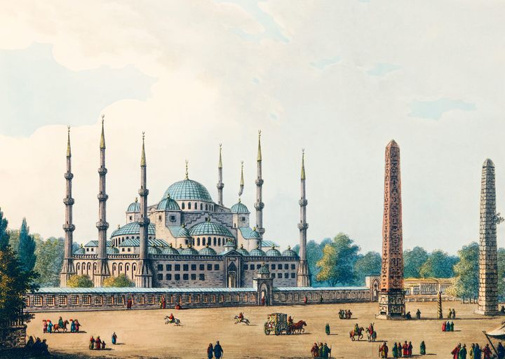 콘스탄티노플 히포드롬과 술탄 아흐메트 모스크 전경 (View of the Hippodrome and the Mosque of Sultan Ahmed at Constantinople)