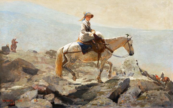 화이트 산맥의 신부 (말을 타고 산을 내려오는 여인) - The Bridle Path, White Mountains