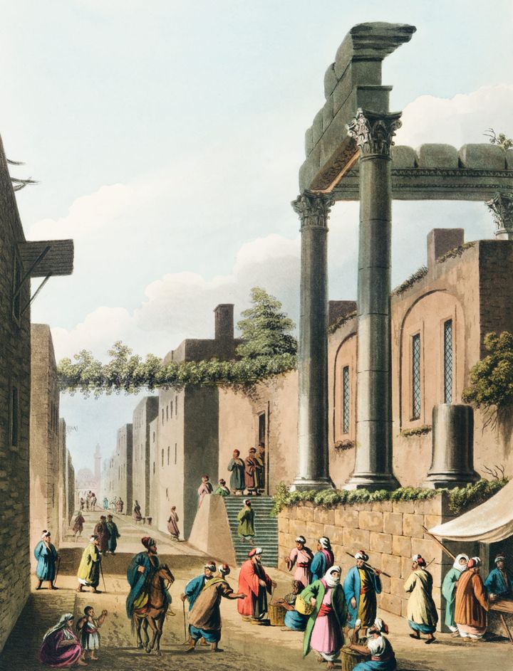 코린토스 시가지와 세인트 테오도레 신전 유적 전경 (View of a Street in Corinth with the Remains of a Temple of St. Theodore)
