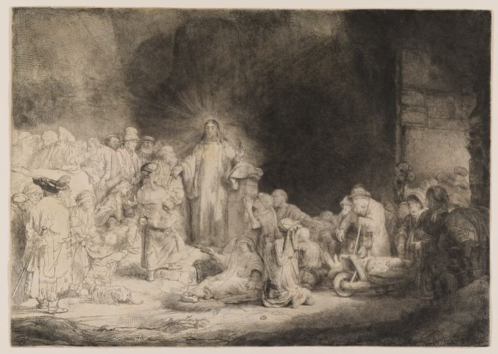 100길더 판화 / 병자를 고치고 어린아이들을 축복하시는 그리스도 (The Hundred Guilder Print / Christ Preaching / Christ Healing the Sick)