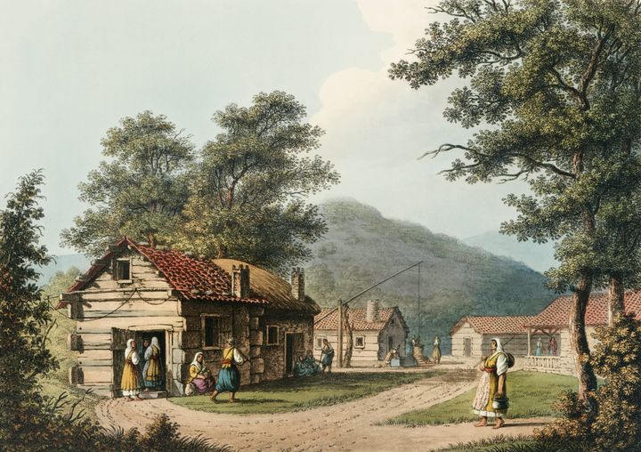 불가리아 시골 마을의 전통 가옥과 마을 사람들 (Cottages in Bulgaria)
